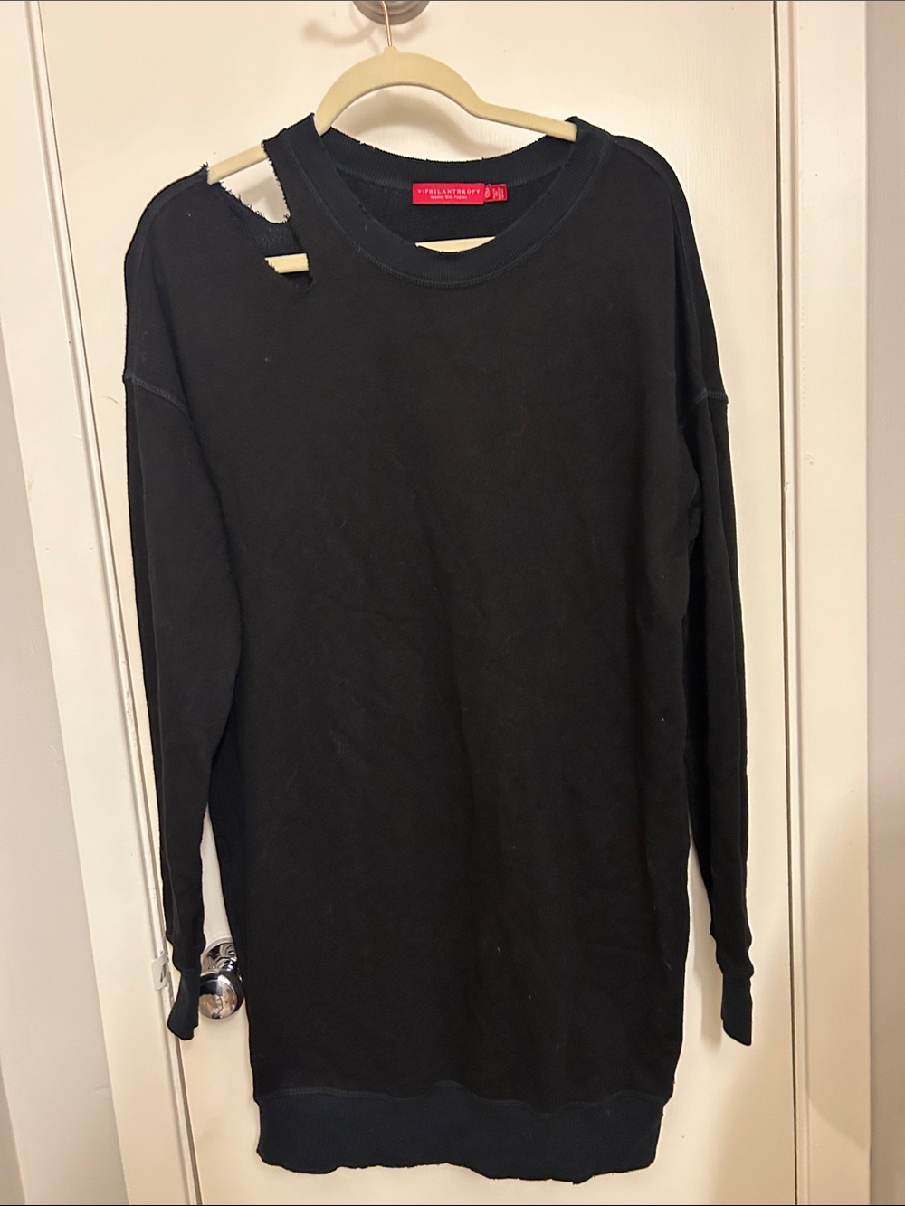 n:PHILANTHROPY Black Sweatshirt with Red Tag